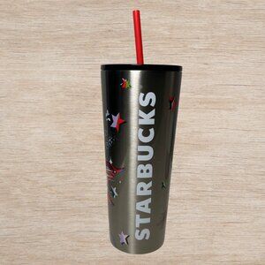 Starbucks 2023 Christmas Festive Stars Ornaments Stainless Steel Tumbler 24oz